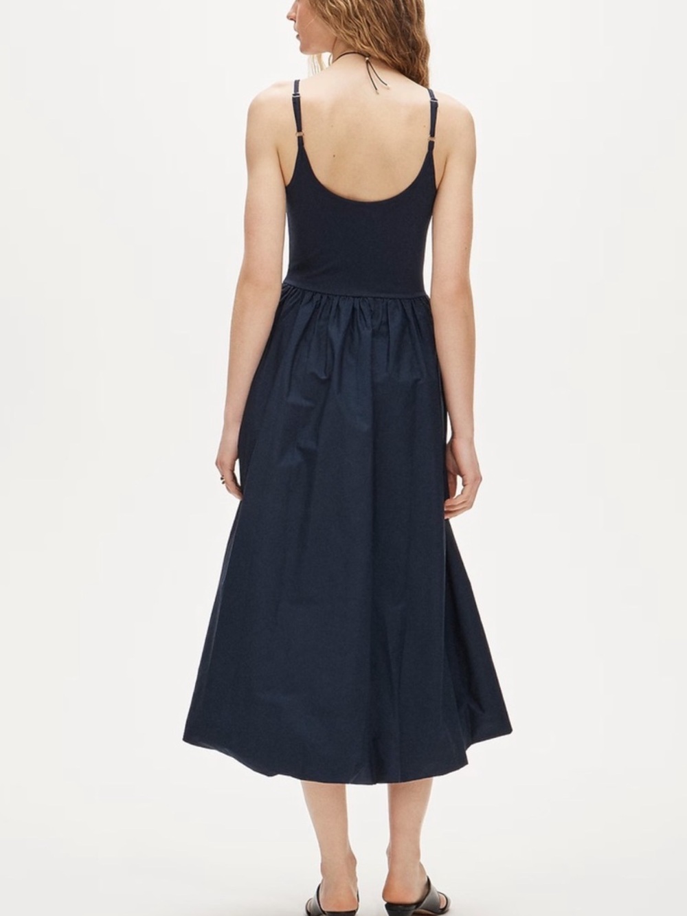 NWT J. Crew Basque Waist Navy Blue Ballet Ballerina Mixy Midi Dress Size Small - Picture 5 of 5